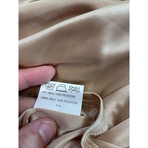 Revelry Jade Floral Burnout‎ Dress Gown One Shoulder Champagne Size 16 NWT - Picture 10 of 15